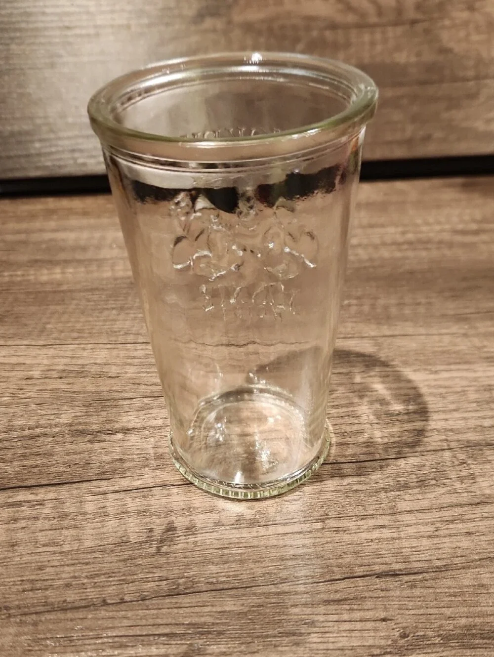 EUC Disney Clear Glass Mickey & Minnie Embossed Tumbler